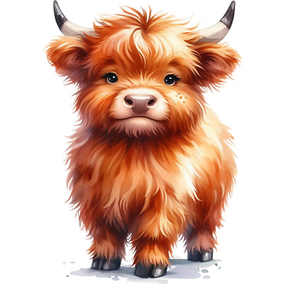 XXL18x18cm car sticker transparent highland cow weatherproof vinyl sticker