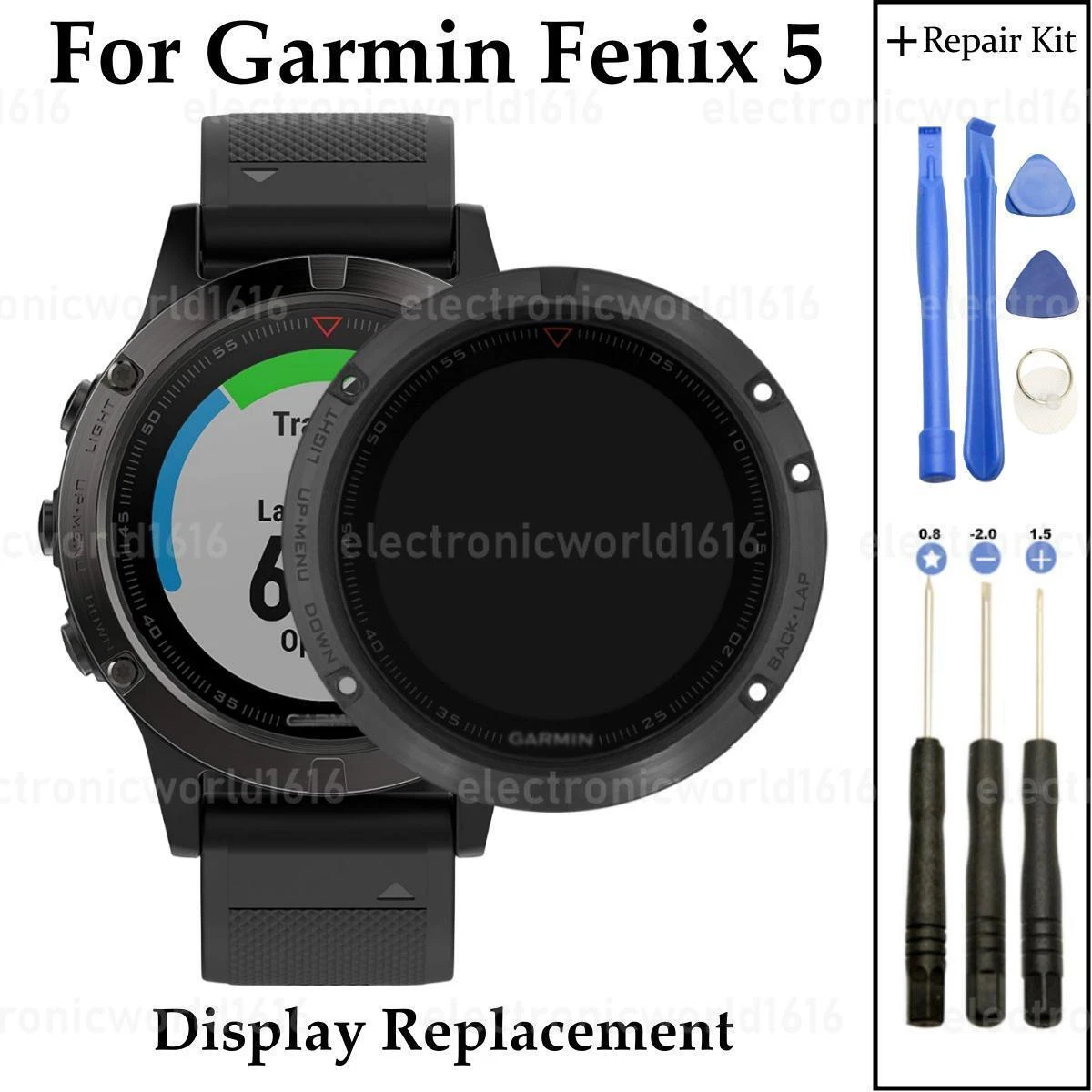 Garmin fenix 5 replacement best sale glass