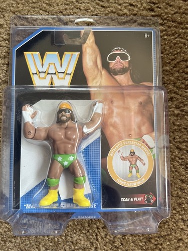 WWE MACHO MAN RANDY SAVAGE MATTEL RETRO SEREIS 9 F...