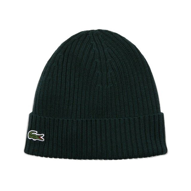 Lacoste Knitted Beanie - Dark Green 