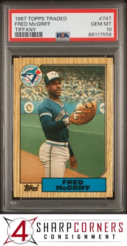 1987 TOPPS TRADED TIFFANY #74T FRED McGRIFF BLUE JAYS HOF PSA 10