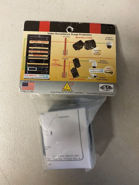 DITEK DTK MRJPOES Shielded 1 Channel PoE 10GbE Surge Protection For 