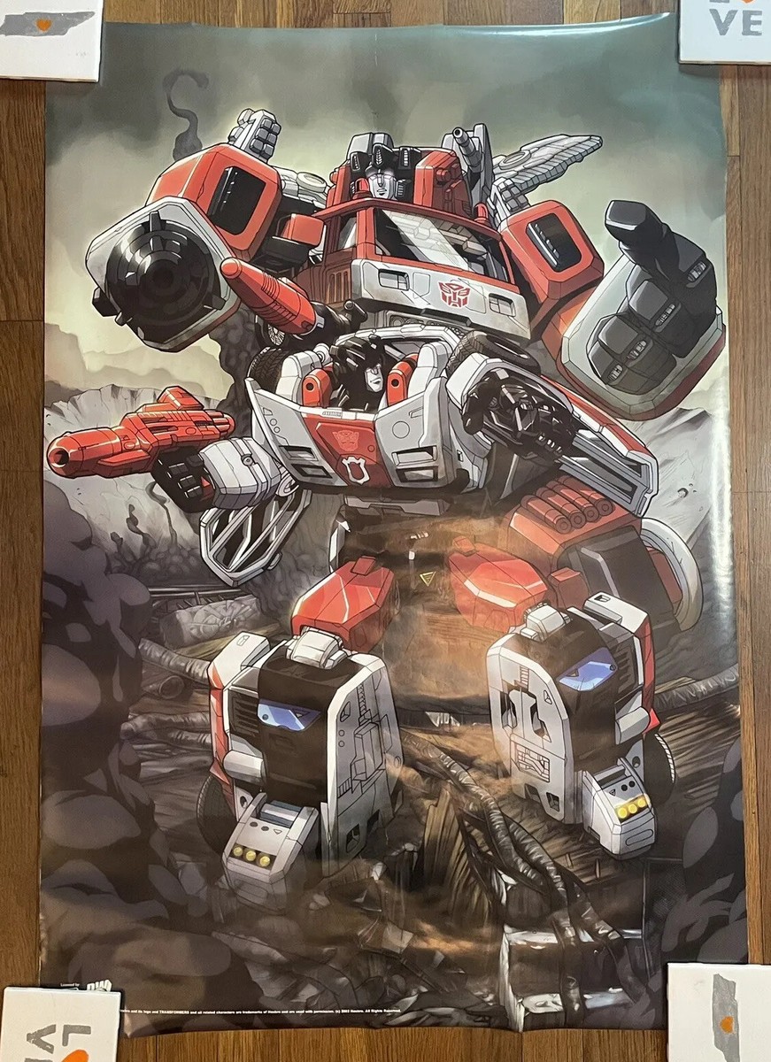 VINTAGE HASBRO DREAMWAVE COMICS TRANSFORMERS OPTIMUS PRIME POSTER NOS 26X35