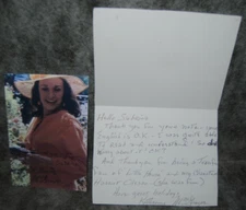 (M1) photo dédicace autographe autograph katherine maggregor + lettre noel card