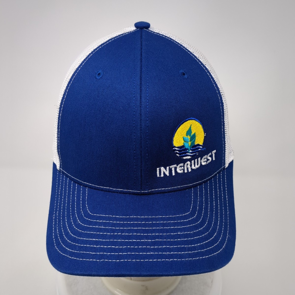 Interwest Snapback Mesh Back Trucker Hat Blue One Size Richardson View 2