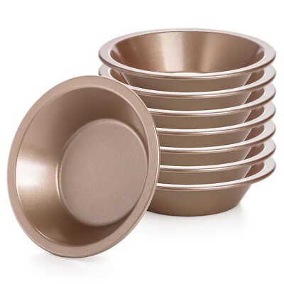 Suwimut 8 Pack Mini Pie Pan Set 5 Inch Non-Stick Individual Dish Pie Plate Ca...
