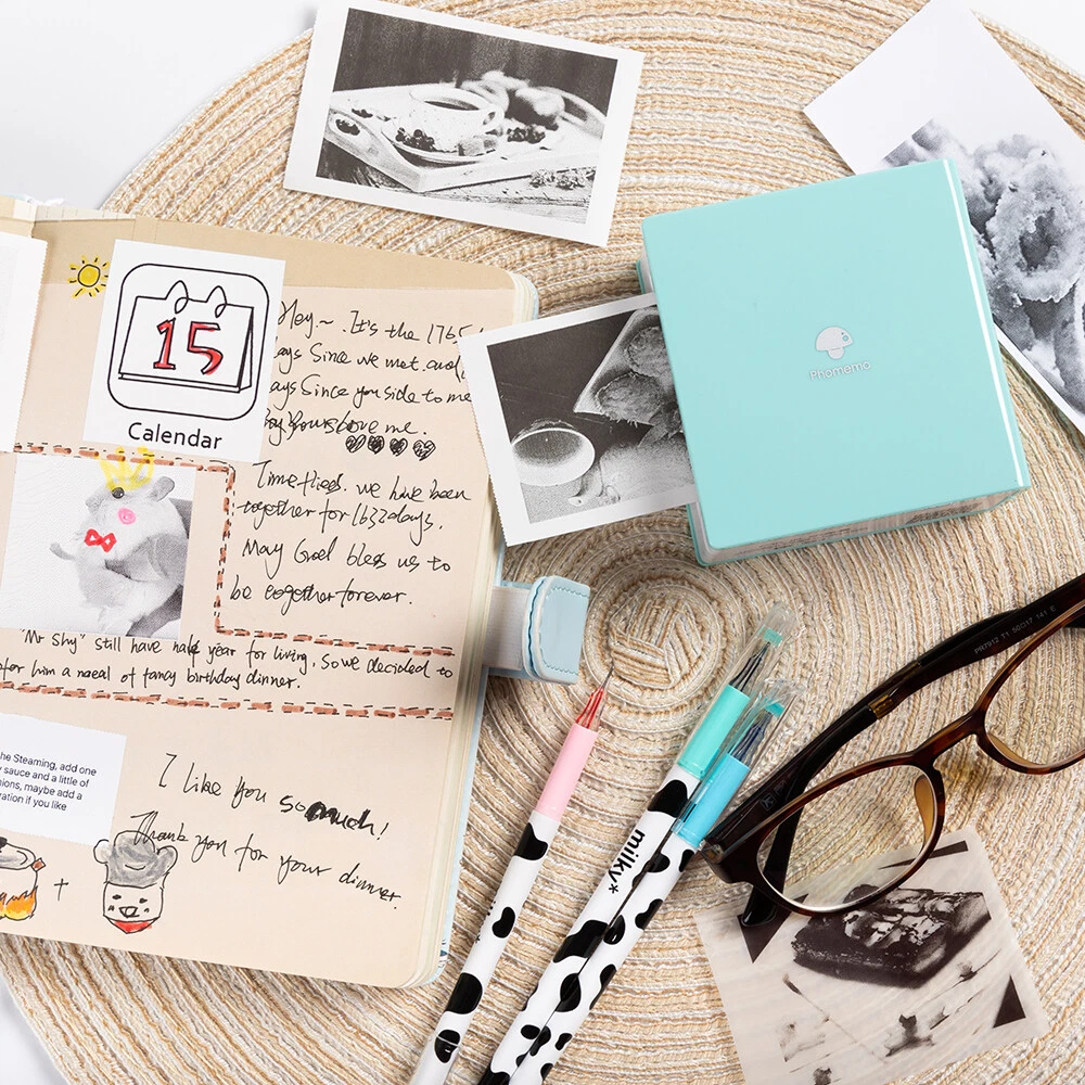 Bluetooth Mini Photo Printer Wireless Sticker Printer with Thermal Paper