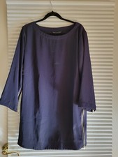 NWT Marc By Marc Jacobs Navy Blue Clark Zipper Twill Dress Size M