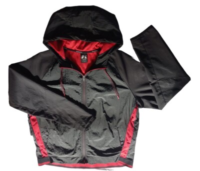 Russell Men XL Zip Drawstring Hoody WindBreaker Jacket Polyester