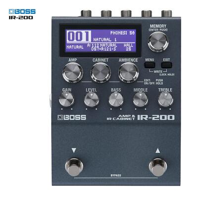 Boss IR-200 Amp & IR Cabinet Processor for Pedalboards Black