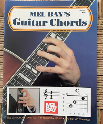 Mel Bay s Guitar Chords Book Elementary Chords,Photo Diagram Form 1987