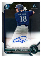 Charlie Welch 2022 Bowman Chrome 1st Year Prospect Autograph Auto Mariners #2