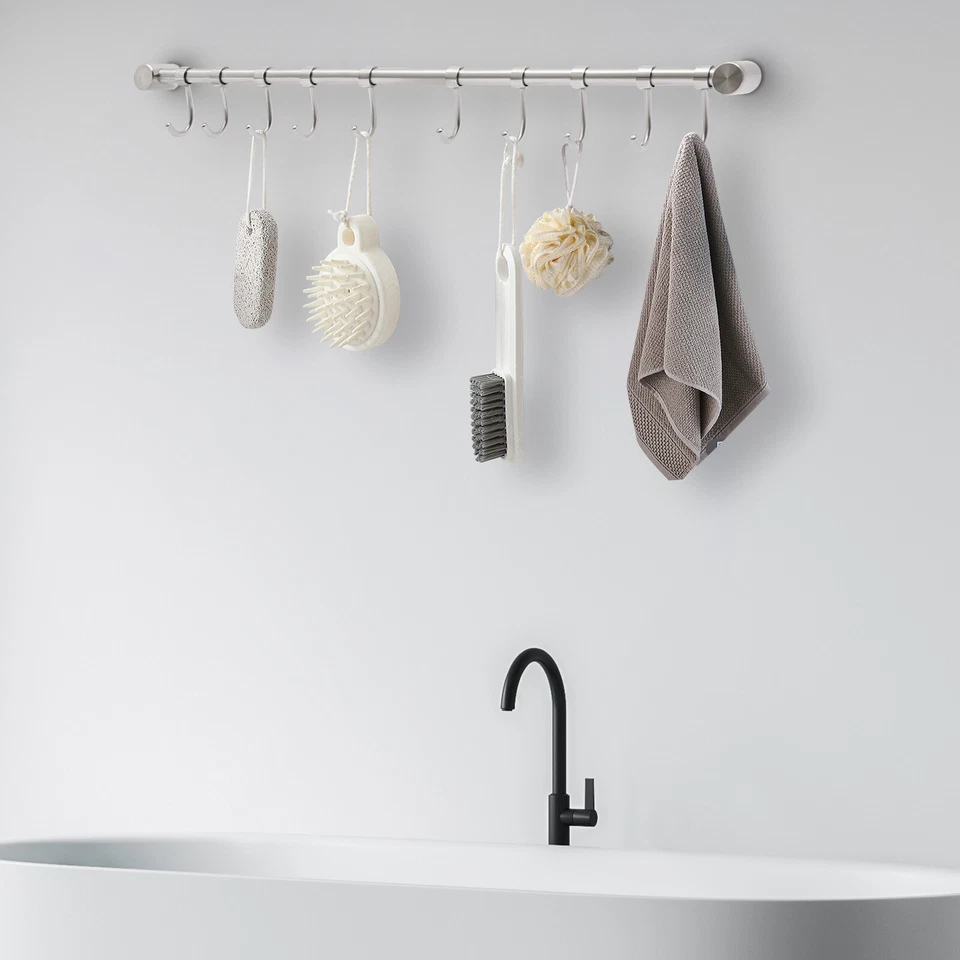 Estante para utensilios de cocina de 20 pulgadas con 10 ganchos deslizantes Foto 4 de 4