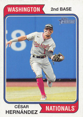 Cesar Hernandez 2023 Topps Heritage Baseball card Base #45 Washington Nationals