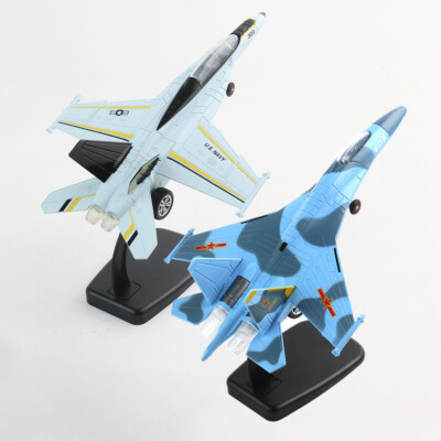 F-18 + Su-35 1:72 Fighter Jet Aircraft Diecast Plane Model w/Light & Sound Scale