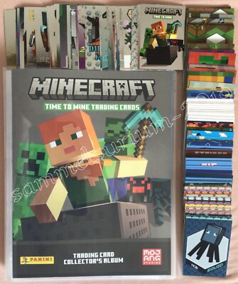 Panini Minecraft - Time to Mine 2022 - Komplett Set - 207 Karten + Sammelmappe