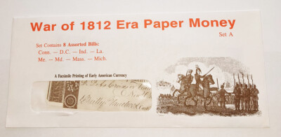 Amerikanischer Krieg von 1812 USA Replik Währung Papier Geld Banknoten Set ein neuer Artikel