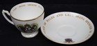 CROWN STAFFORDSHIRE Charles & Diana Cup & Saucer 3" ENGLAND — photo 2