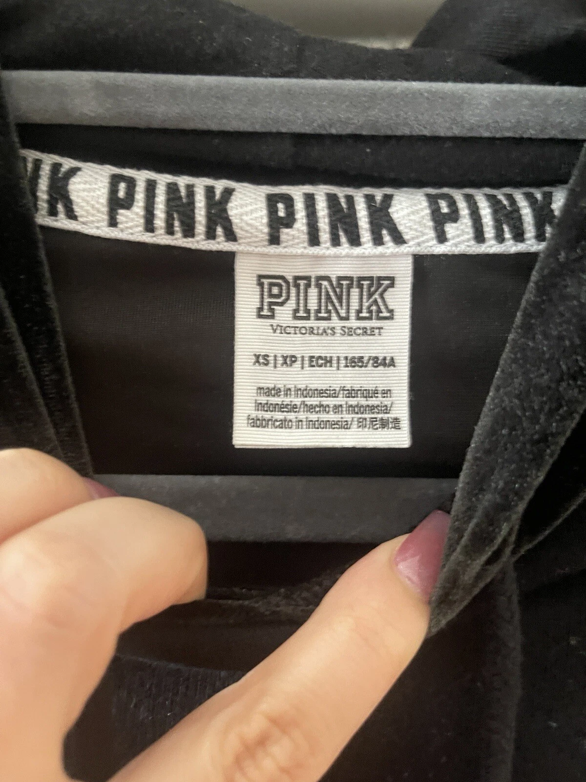 UNDERCOVER felpa con cappuccio rosa victoria secret Xs