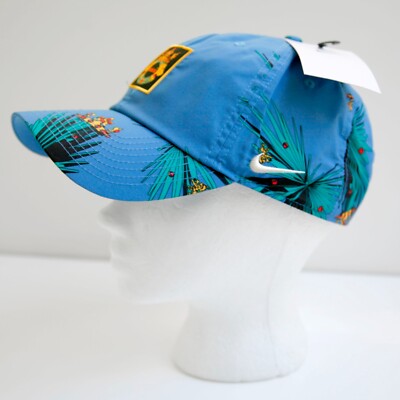 Nike Lebron James Heritage 86 Palm Hat Adult Unisex Strapback Blue/Green  1SIZE