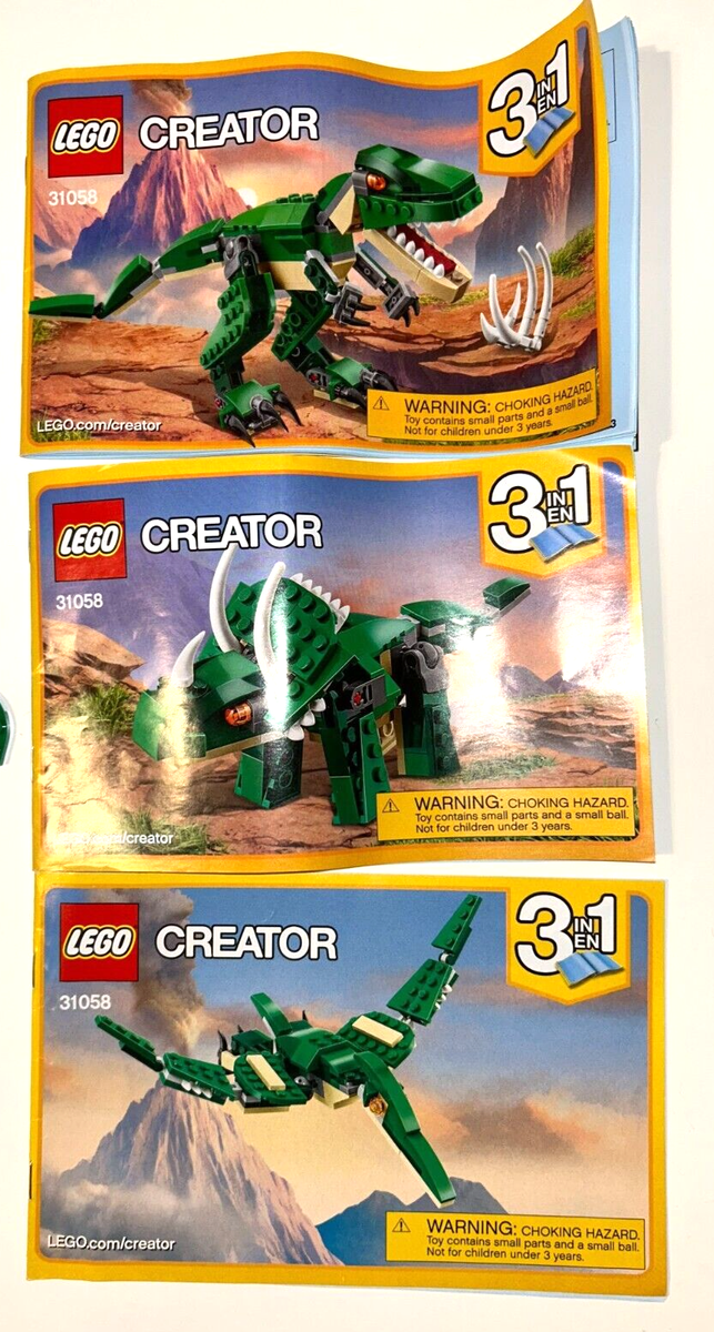 砂塵の大竜巻 スーパー 3枚セット LEGO Creator 3-In-1 Dinosaurs Model 31058 - 174 Pcs Pre-assembled