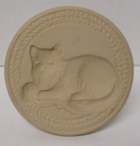 Brown Bag Cookie Art 1995 Stamp Contented Cat #9 Retired Mold Press Yarn Mouse - Picture 6 of 6