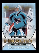 2005-06 UPPER DECK FINALIST #89 EVGENI NABOKOV ALL TIME GREATEST SAN JOSE SHARKS