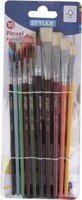 Stylex Pinselset 10 Tlg Schulmalpinse Pinsel 6 Haar- Und 4 Borstenpinsel 35065A