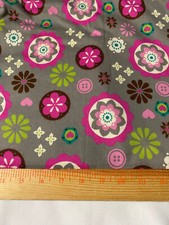 Cotton/poly. knit t-shirt weight fabric/floral design on olive green 49"x 60"