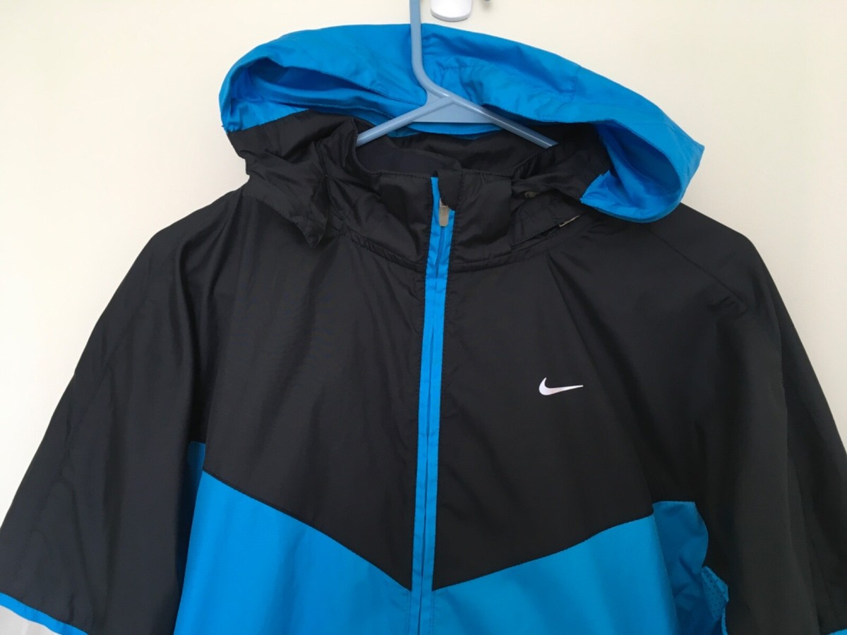 Nike Vapor Women's Running Jacket Blue/Black 465557-417 Sz Large