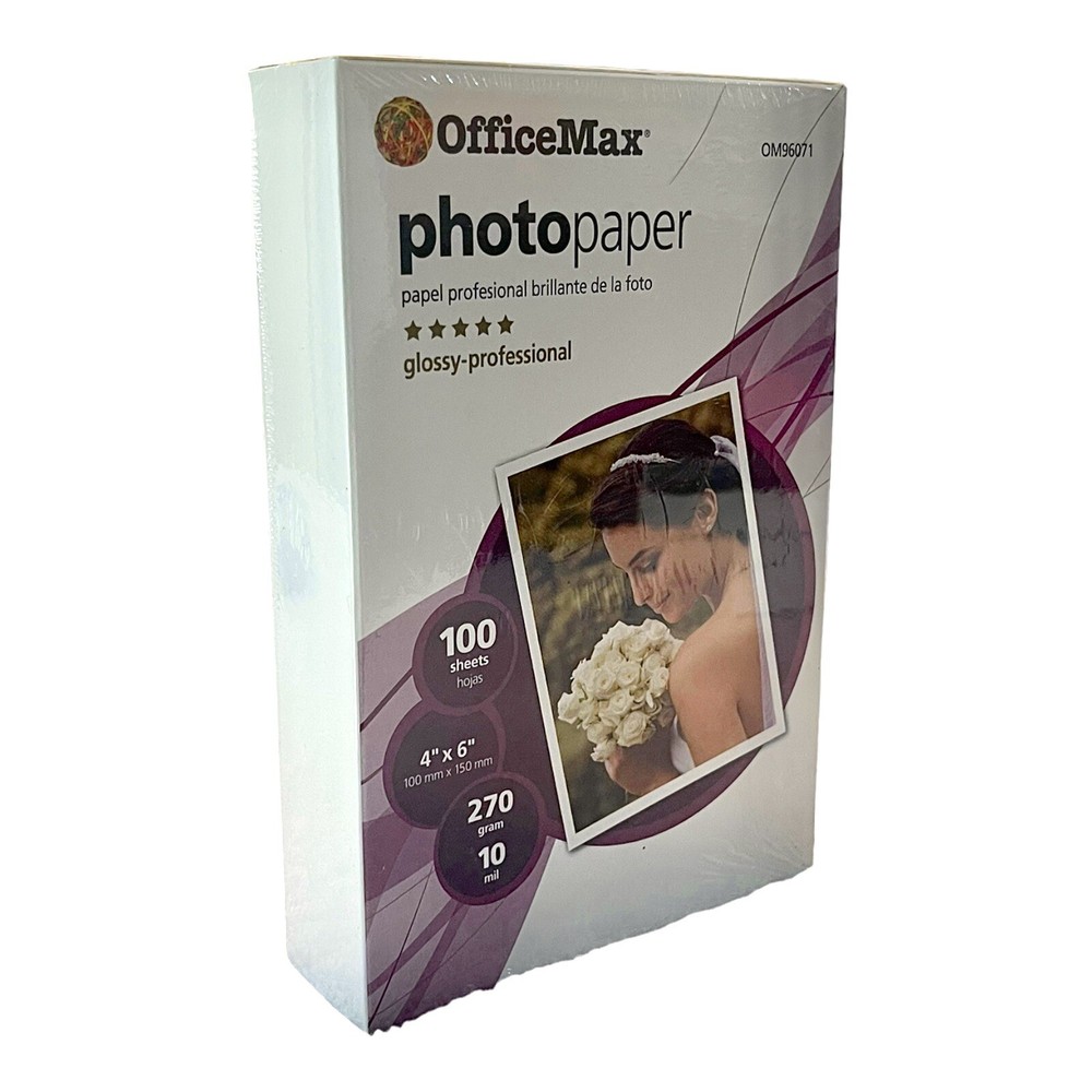 4x6 Glossy Professional Photopaper Officemax 270gram Printer 10mil