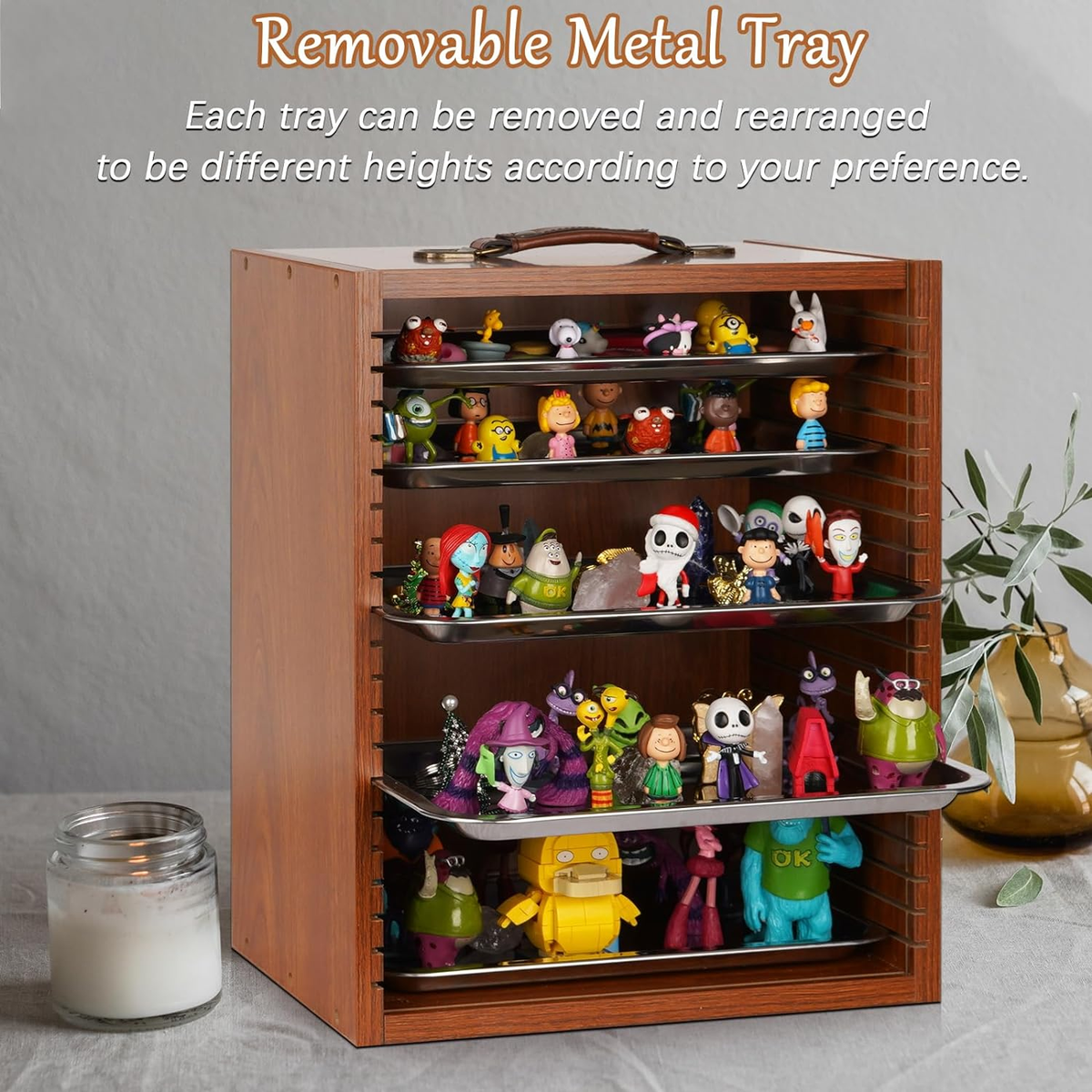 Thumble Rack Miniature Display Cabinet Wall Rack 59-Opening - Wall-Mounted, UV ...