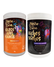 Mestre dos Cachos African Oils Dream Curls 2x1kg Curl Cream Kit Brazil