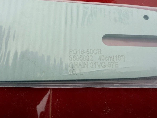 Barra guía Tanaka/Hitachi 16" para motosierra CS33EB 6696992 Foto 2 de 4