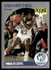 1990-91 Hoops Sam Mitchell Rookie Minnesota Timberwolves #188