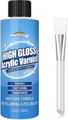 Gloss Varnish for Acrylic Paint, Non-Toxic & Anti-Crazing Finish