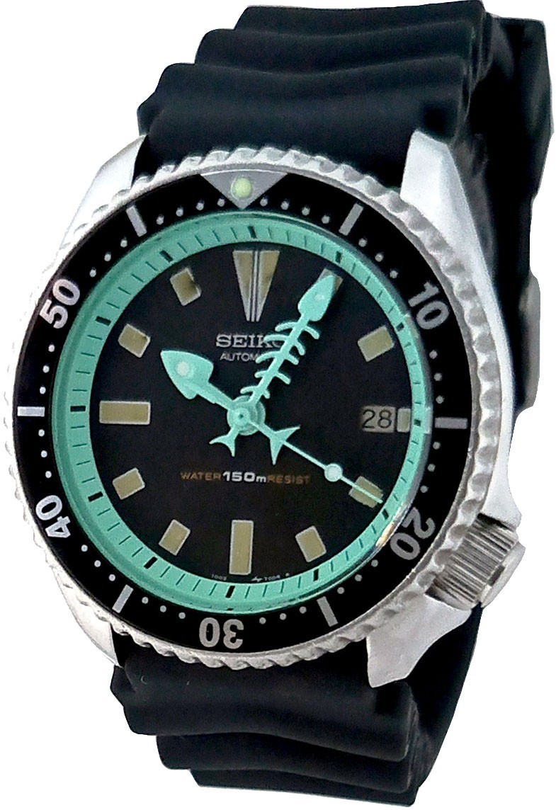 Seiko 7002 Mod Vintage SEIKO 7002 Auto Diver MOD W/ Mint Green