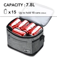 Insulated Lunch Bag Box Cooler for Men & Women Heavy Duty Oxford Nylon-Black