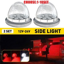 Red White LED Watermelon Marker Clearance Lights For Semi Truck Trailer RV 2-20X