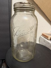 Vintage Ball Wide Mouth Glass Jar -1500ml 6 Cups 3 Pints Volume, Made in USA