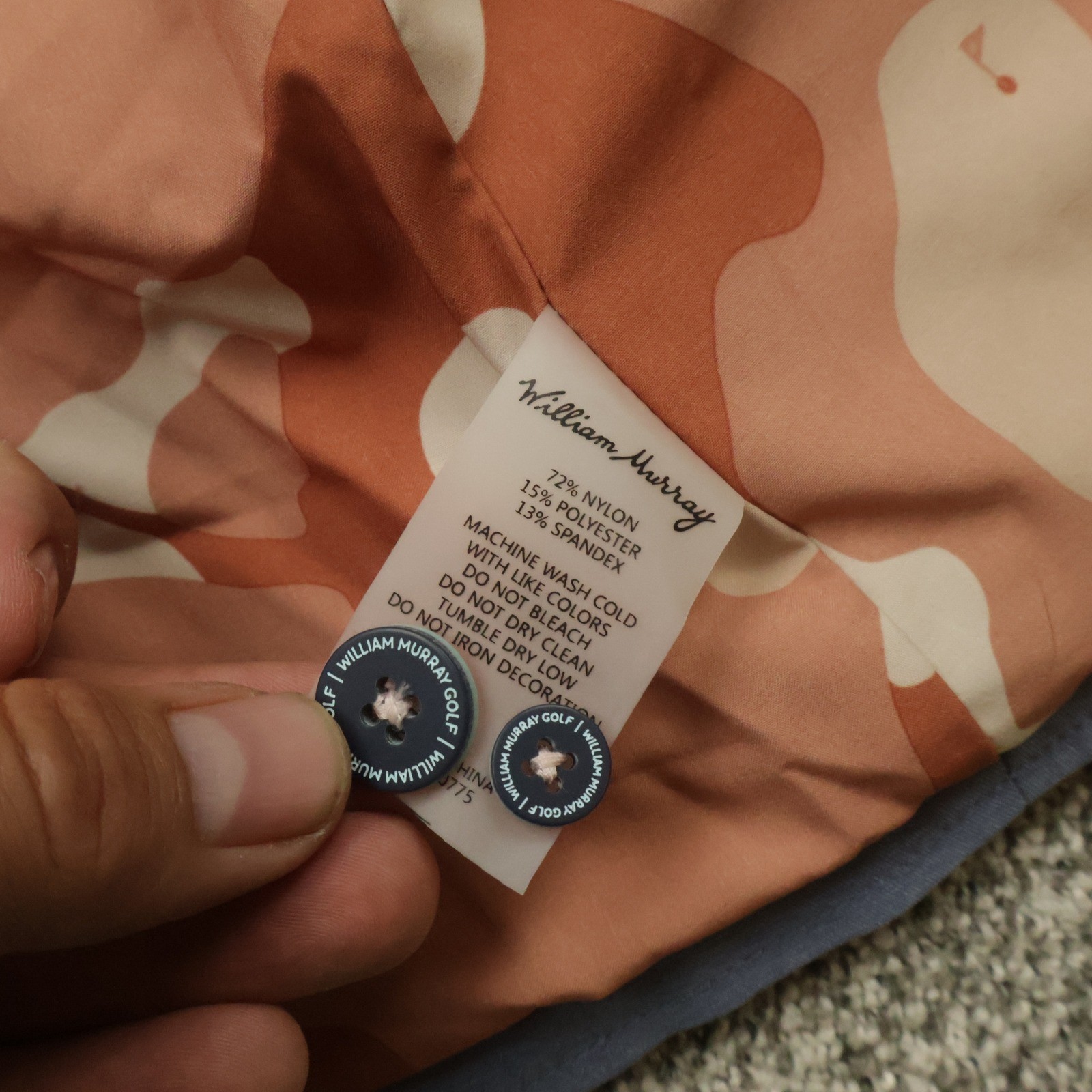 William Murray Golf Blazer Jacket Size Large MAM 25th Anniversary Blue Camo