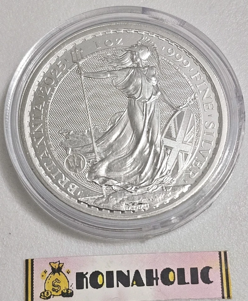 2025 Britannia .999 Silver Bullion Coin ,  Brilliant Uncirculated Fast  Ship🚢  - Image 2 of 4