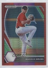 2021 Panini Prizm Draft Picks Red & Purple Hyper Prizm Maddux Bruns #PDP29 04o2