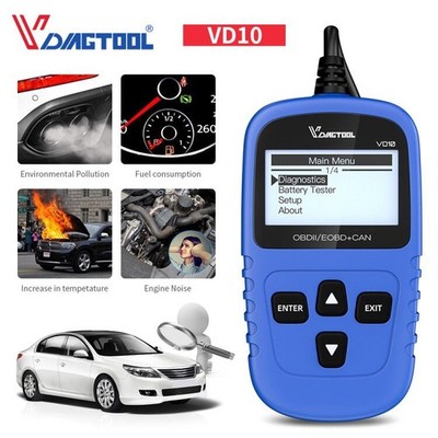 VDIAGTOOL VD10 OBD2 Scanner Code Reader Diagnostic Scan Tool Check Engine Fault