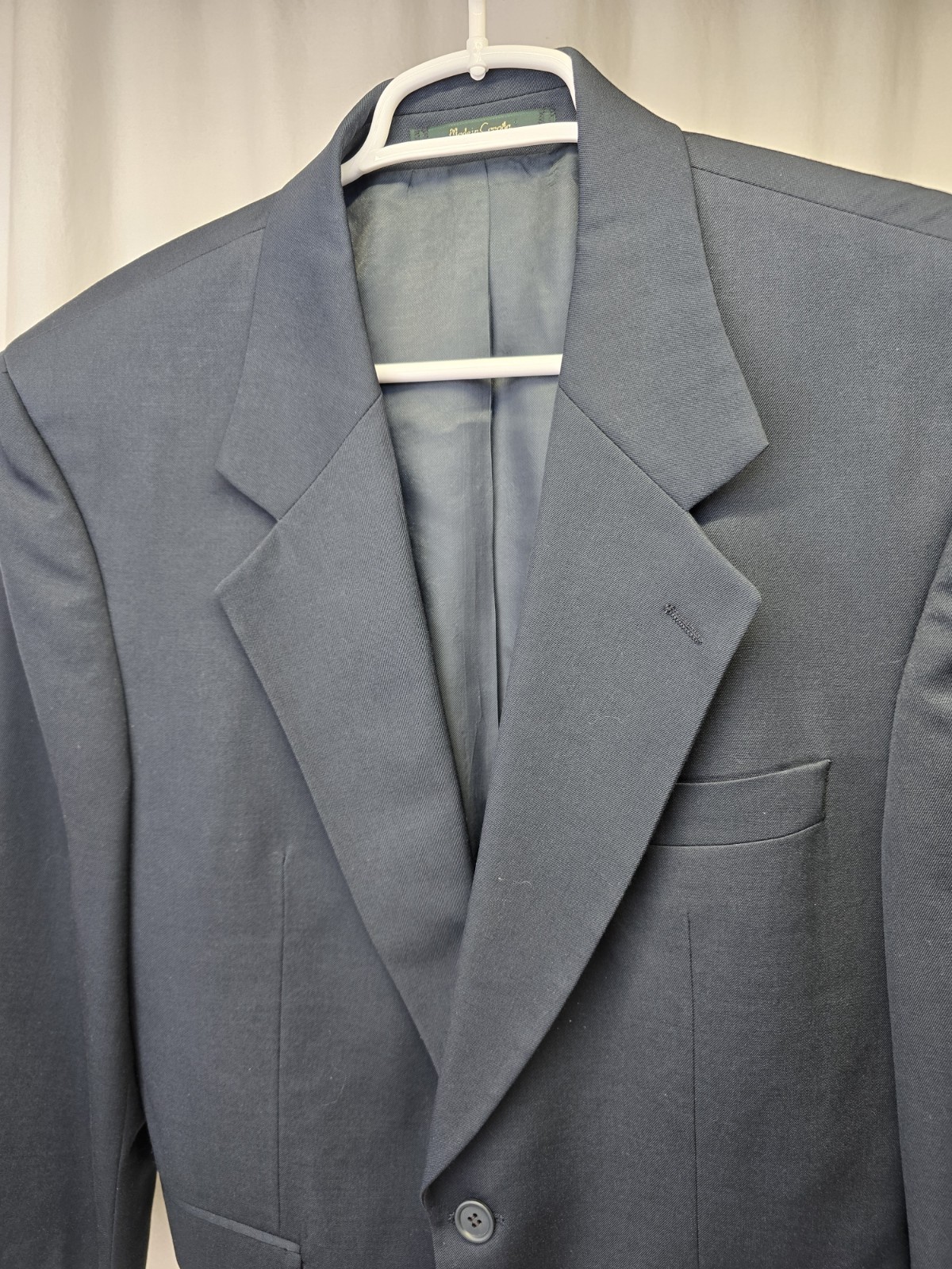 Bachrach Jacket  Blue Solid Wool Blazer Sport Coa… - image 5