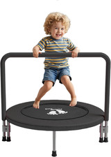36" Toddler Trampoline for Kids Ages 1-6 with Thick Safety Pad Adjustable Foam H