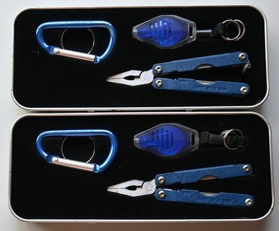 Lot of 2 Mini Bear Jaws Blue Bear MGC Cutlery Multi tool Made In USA Victorinox