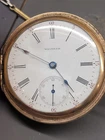 Antique 1901 Waltham POCKETWATCH Illinois watch case co 14 K Guaranteed 25yr