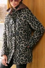 HEINE Damen Dufflecoat Jacke Allweterjacke Kapuze Schwarz Camel Gr 36 NEU