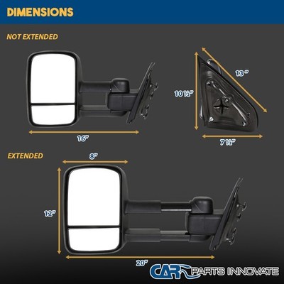 Specchietti Riscaldati Per Chevy Silverado E GMC Sierra 1500 (2014-2018) E HD (2015-2018) Con Freccia Integrata